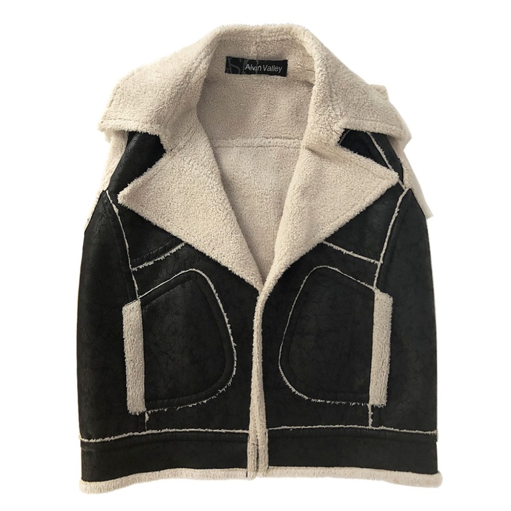 Alvin Valley Faux Shearling & Faux Suede Vest